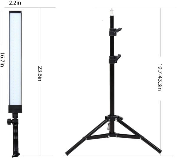 GSKAIWEN LED Light Photography Studio LED Lighting Kit Adjustable Light with Light Stand Tripod Bag Photographic Video Fill Light