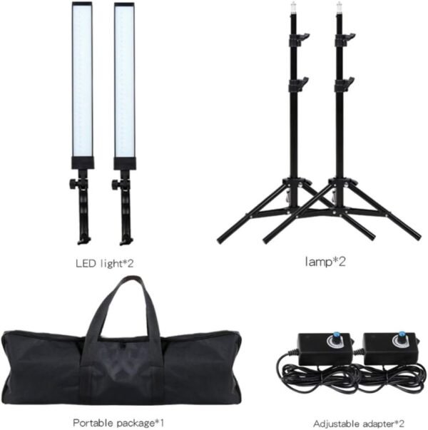 GSKAIWEN LED Light Photography Studio LED Lighting Kit Adjustable Light with Light Stand Tripod Bag Photographic Video Fill Light