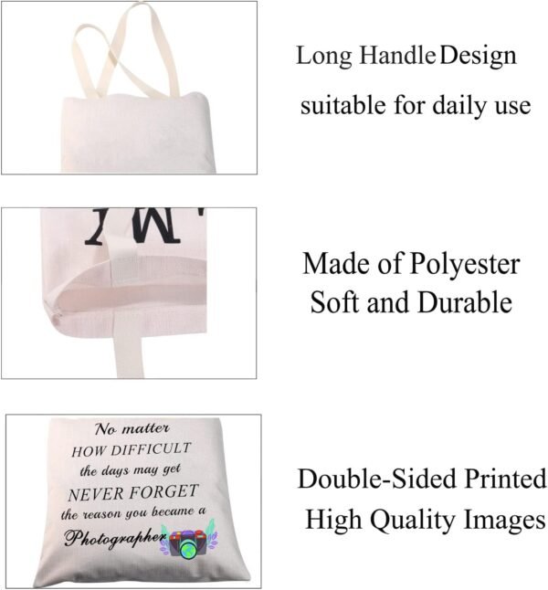 BNQL Photographer Gifts Tote Bag Photography Lovers Gifts Camera Gifts for Photographers Graduation Gifts