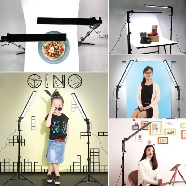 GSKAIWEN LED Light Photography Studio LED Lighting Kit Adjustable Light with Light Stand Tripod Bag Photographic Video Fill Light