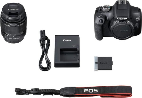 Canon EOS 2000D + EF-S 18-55mm III Lens – Easy-to-use DSLR Camera with a Versatile Lens, Ideal for Portraits and Landscapes