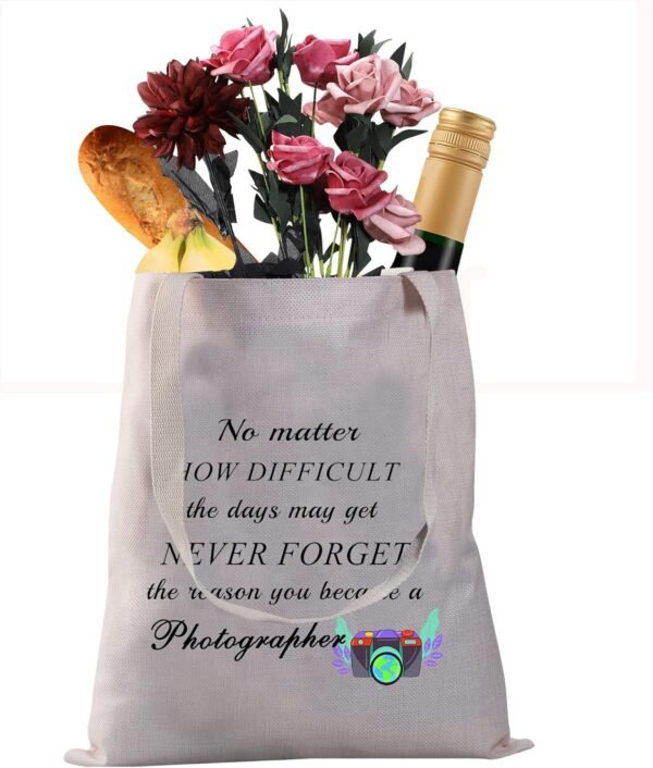 BNQL Photographer Gifts Tote Bag Photography Lovers Gifts Camera Gifts for Photographers Graduation Gifts