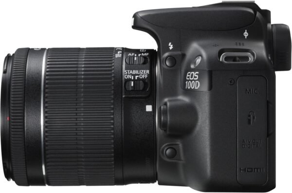 Canon EOS 100D Digital SLR Camera (EF-S 18-55 mm f/3.5-5.6 IS STM Lens, 18 MP, CMOS Sensor, 3 inch LCD) (Renewed)