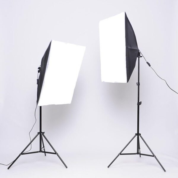 Abeststudio 2x 135W Continuous Lighting Kit 20″x28″/50x70cm Softbox Soft Box Photo Studio Set Light Bulbs Lamp 5500K Photography E27 Socket Softboxes UK Plug