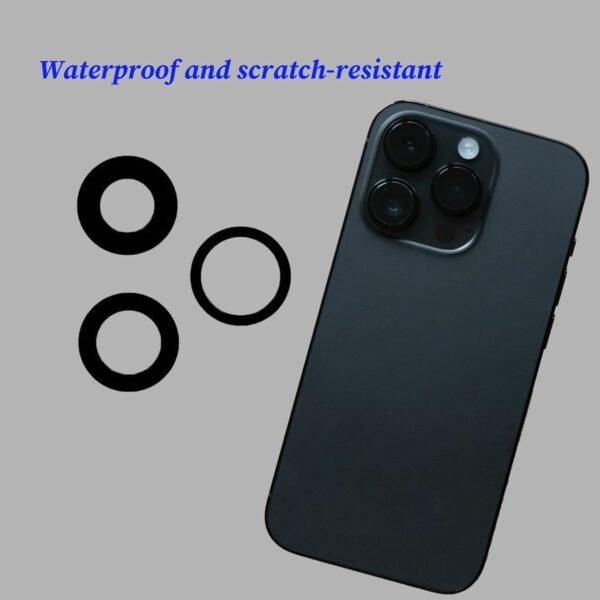 3pcs Sapphire 15 Pro Rear Camera Lens Replacement for iPhone 15 Pro Back Camera Lens Glass Replacement with Professional Toolkit,Waterproof and Scratch-Resistant