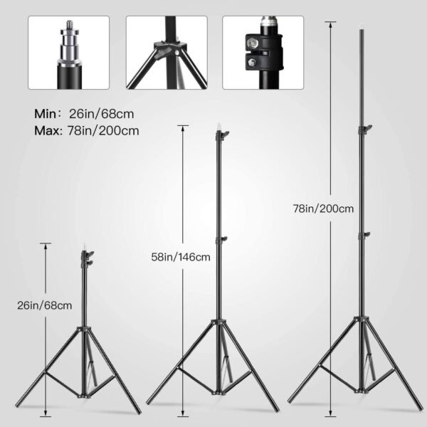 Abeststudio 2x 135W Continuous Lighting Kit 20″x28″/50x70cm Softbox Soft Box Photo Studio Set Light Bulbs Lamp 5500K Photography E27 Socket Softboxes UK Plug