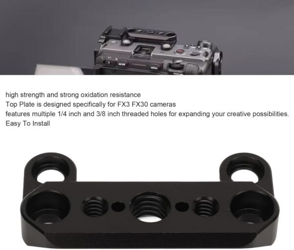 Camera Top Plate for FX3 FX30 Camera Aluminum Alloy Camera Cheese Mounting Plate Photography Accessories