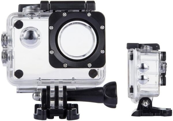 TEKCAM Professional Action Camera Waterproof Case Protective Housing Compatible with AKASO/Crosstour/Dragon Touch/Apexcam/VEMONT/LeadEdge/GOOKAM Waterproof Action Camera