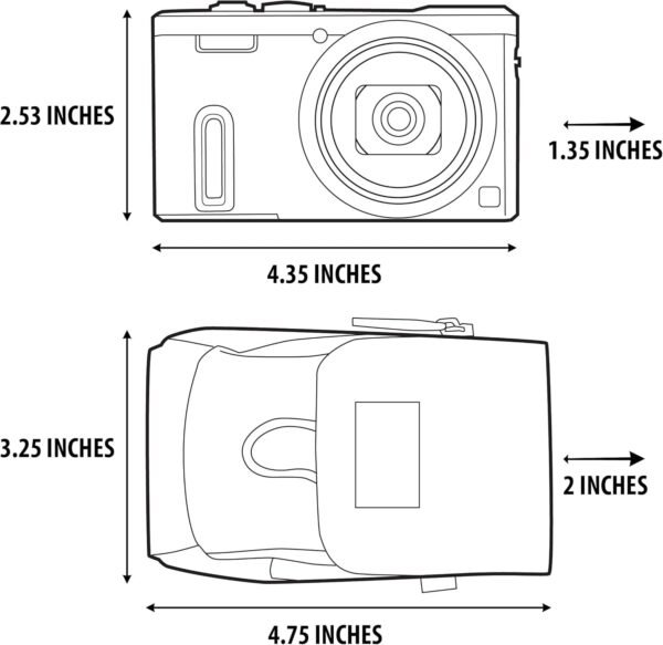 USA Gear Digital Camera Case Compatible with Canon G7x Mark ii, Nikon Coolpix, Canon Elph 190, PowerShot and More – Small Camera Bag Travel Case with Shoulder Strap, Belt Loop and SD Card Pocket