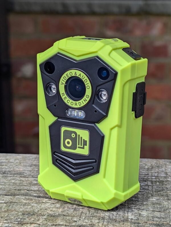 Brifield BR1 NEO Body Camera 128GB Ultra HD Wearable Body Camera Bodycam Bodyworn Professional Personal Protection, Doorman, Bouncer, SIA Neon Yellow Security Camera Official Klick Fast Accessories